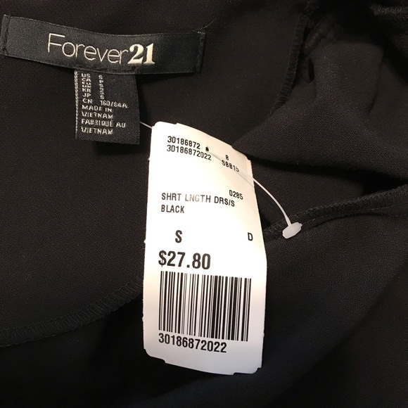 Forever 21 Short Sleeve Dress - Black - Size S - Picture 5 of 5